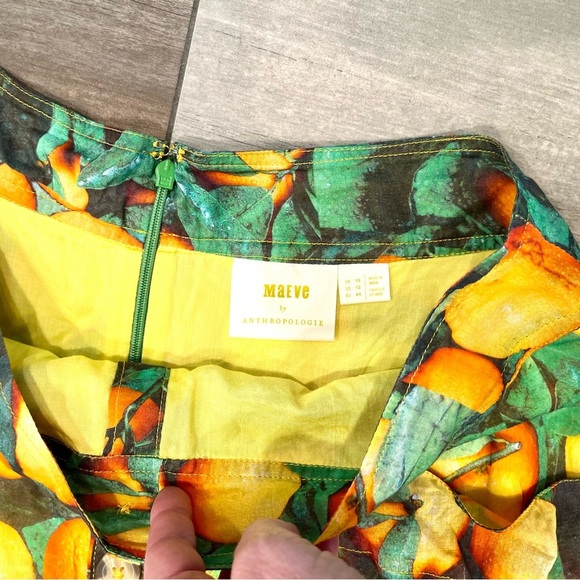 Maeve by Anthropologie Summer Orchard Midi Skirt Size 12 Orange Print - Picture 6 of 14